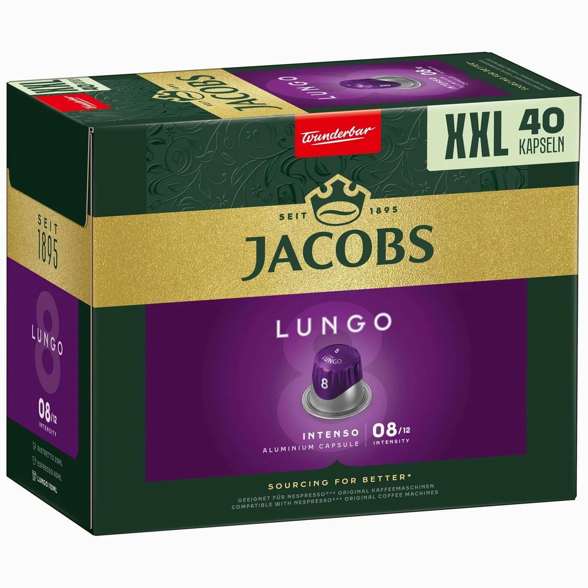 Jacobs Lungo 8 Intenso Kaffeekapseln, kräftiger Geschmack, 5 x 40 Stück 4