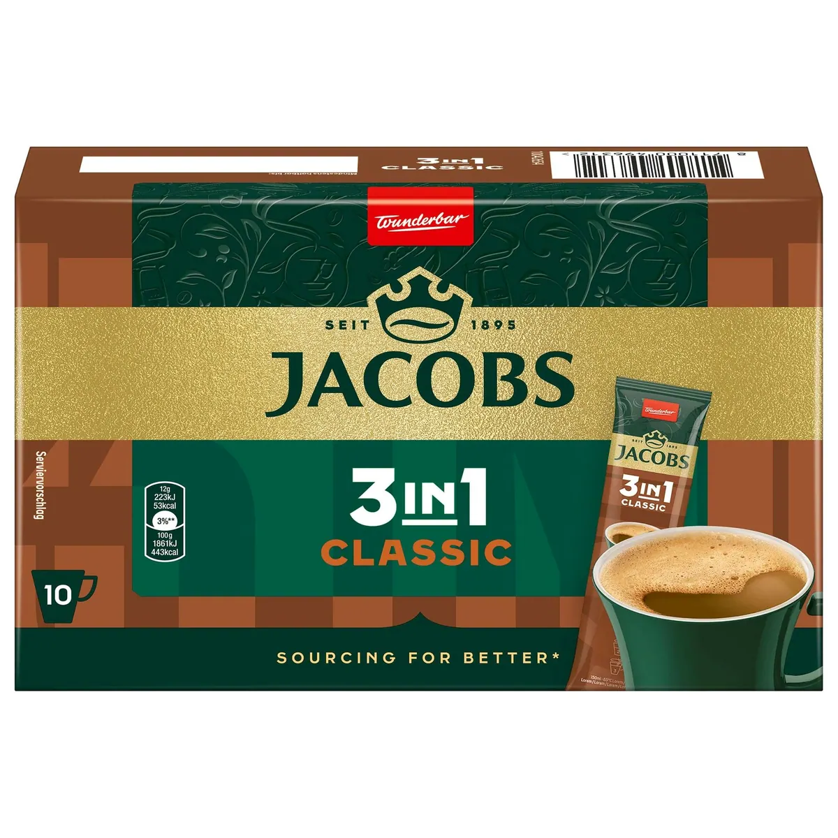 Jacobs 3in1 Classic Sticks, schnelle Zubereitung, cremiger Geschmack, 120 Portionen 2