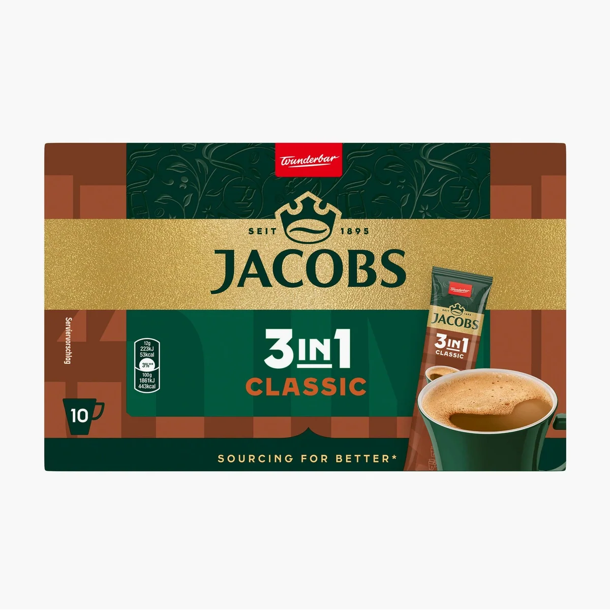 Jacobs 3in1 Classic Sticks, schnelle Zubereitung, cremiger Geschmack, 120 Portionen 3