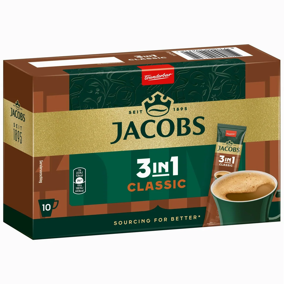 Jacobs 3in1 Classic Sticks, schnelle Zubereitung, cremiger Geschmack, 120 Portionen 4