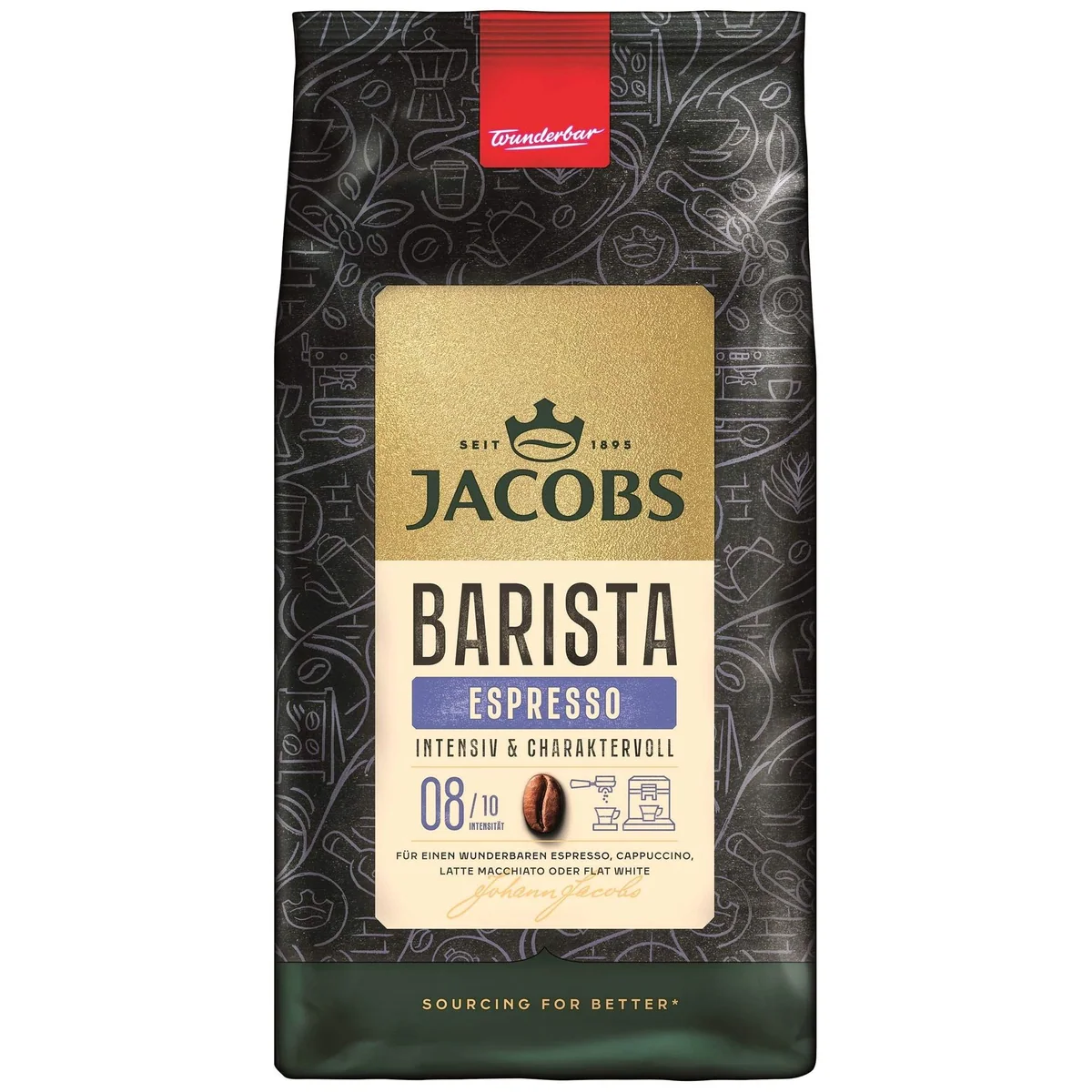 Jacobs Barista Editions Espresso, kräftig, ganze Bohnen, 4 x 1 kg 2