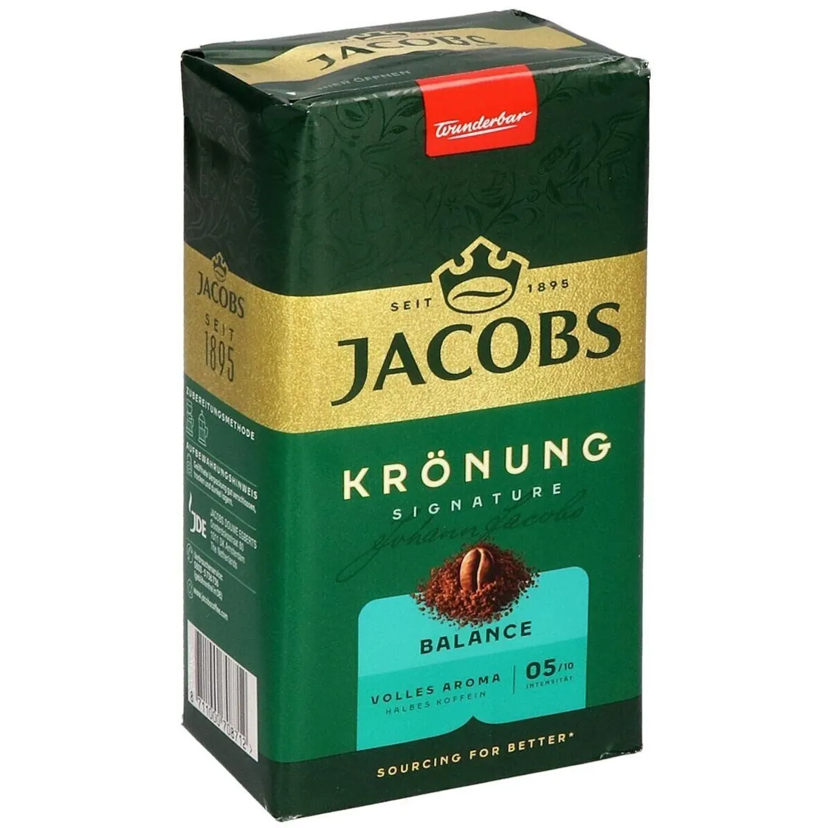 Jacobs Krönung Balance, 500 g, gemahlen, 50% entkoffeiniert 2