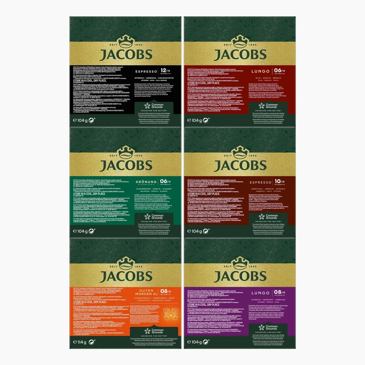 Jacobs Kaffee Vielfaltspaket, 120 Kaffeekapseln, 6 Sorten — für jeden Kaffeegenuss geeignet 2