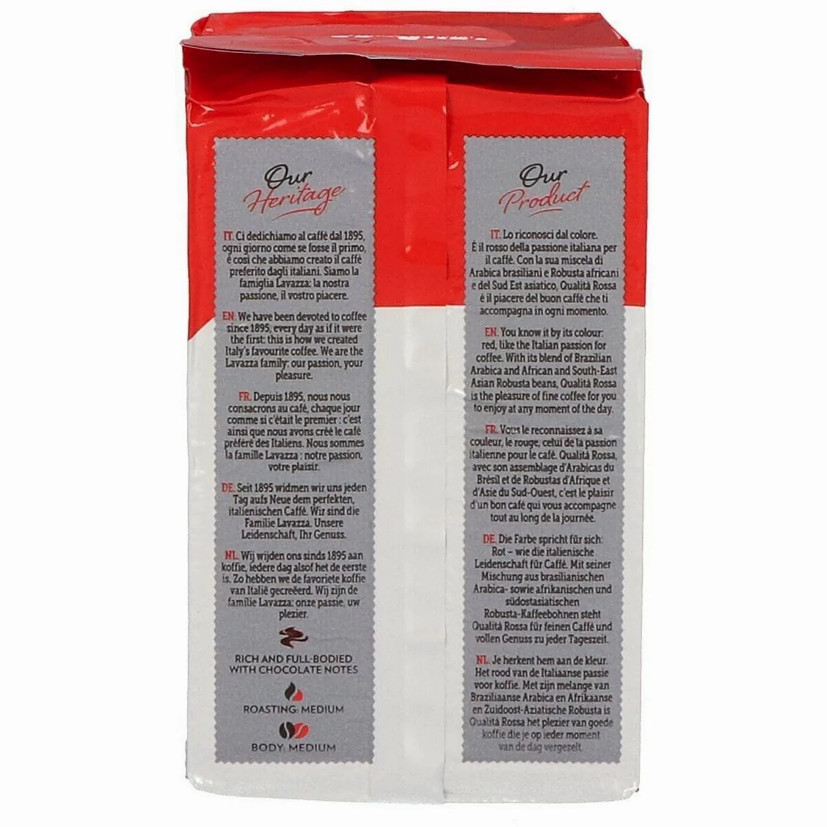 Lavazza Qualità Rossa, gemahlener Kaffee, kräftig & aromatisch 4