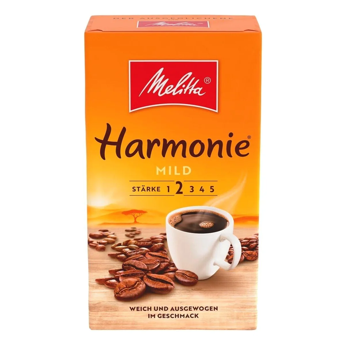 Melitta Kaffee Harmonie, gemahlen, sanft geröstet, naturmild, 500 g 2