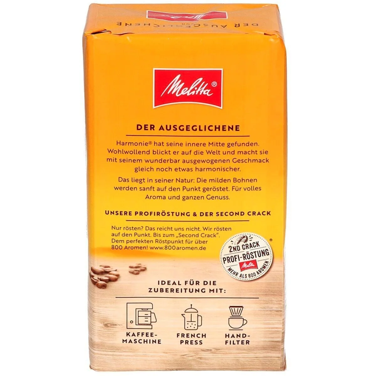 Melitta Kaffee Harmonie, gemahlen, sanft geröstet, naturmild, 500 g 3