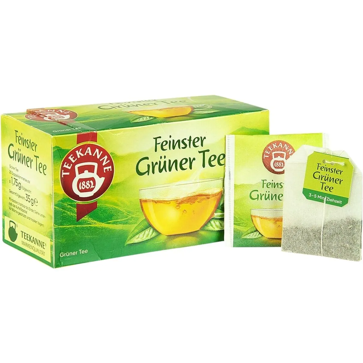 Teekanne Grüner Tee, klassischer Grüntee, frisch-herber Geschmack, 20 Beutel 2