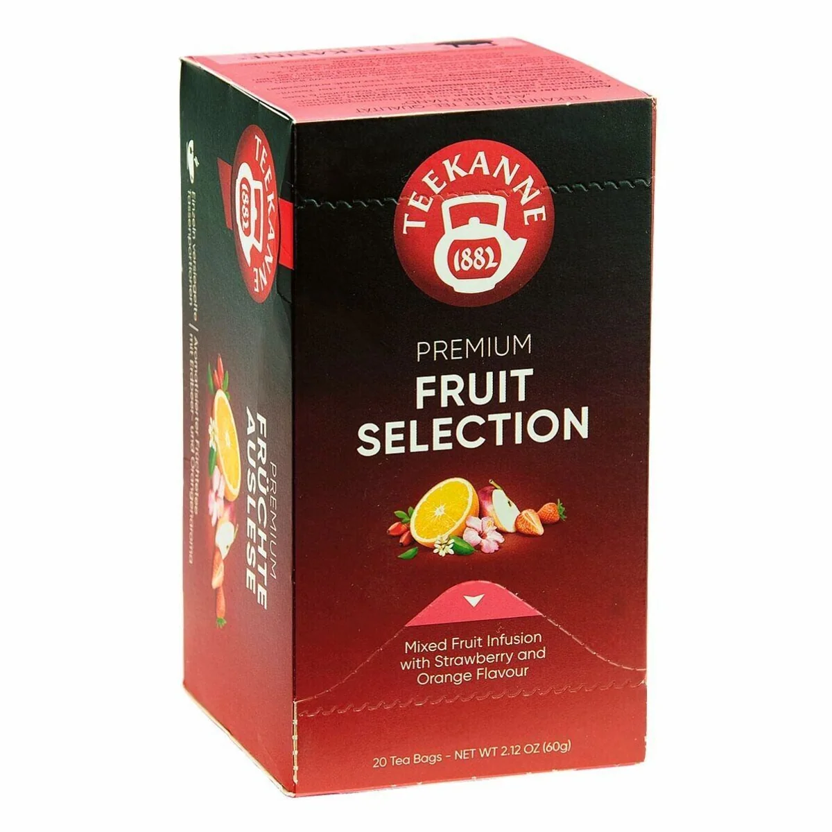 Teekanne Premium Früchte Auslese, fruchtig-frischer Genuss mit Erdbeer- und Orangenaroma