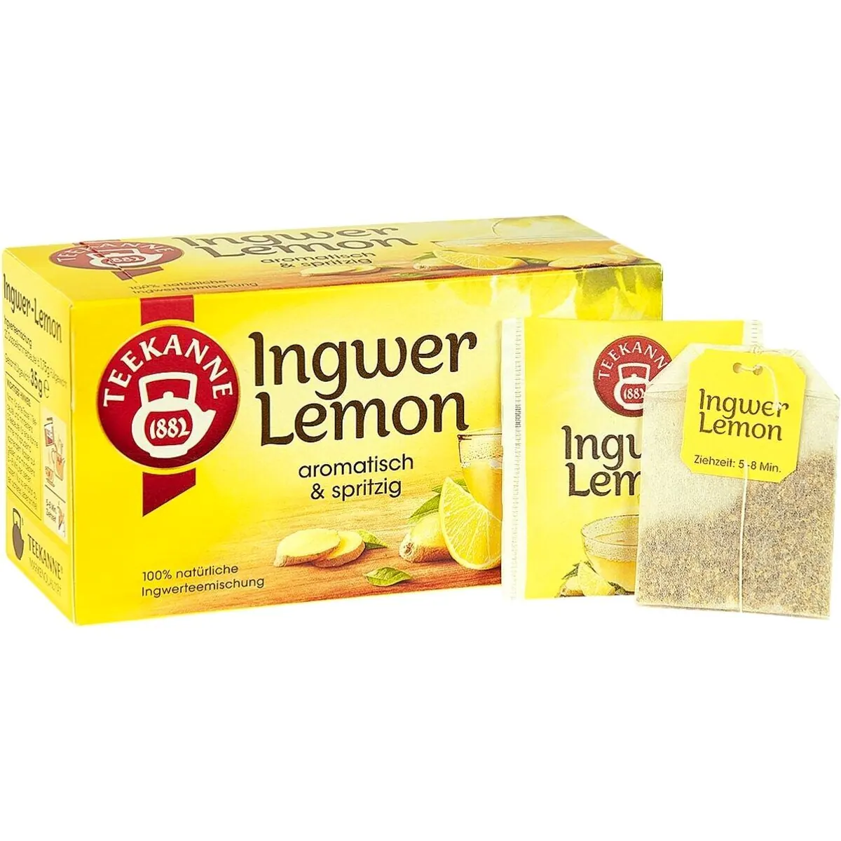 Teekanne Ingwer-Lemon Tee, spritzig & wärmend, 20 Beutel 2
