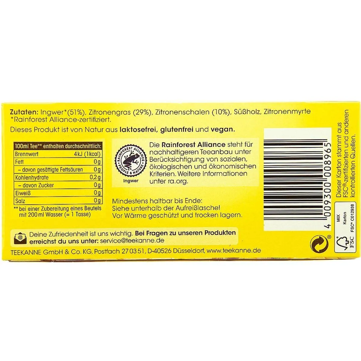 Teekanne Ingwer-Lemon Tee, spritzig & wärmend, 20 Beutel 4
