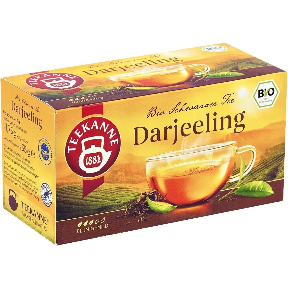Teekanne Bio Darjeeling Tee, mild-blumig, 20 Beutel 2