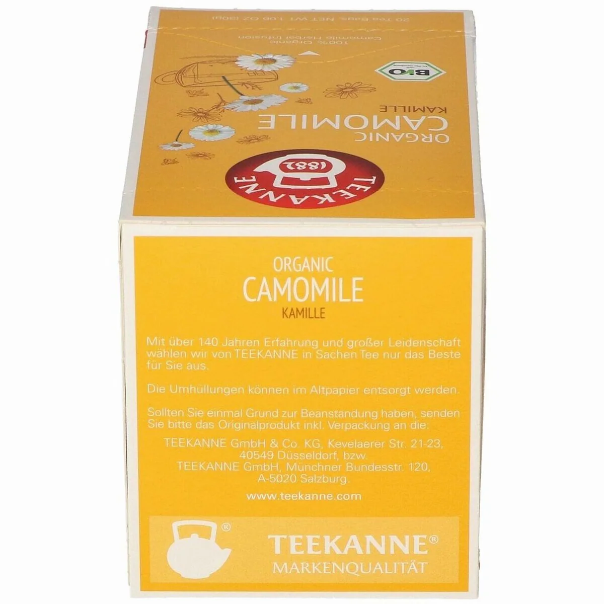 Teekanne Bio Kamillentee, aromatisch-mild, 20 Beutel 5